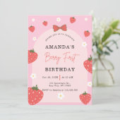 Personalized Berry 1st Birthday Kaart (Staand voorkant)