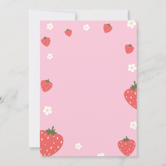 Personalized Berry 1st Birthday Kaart (Achterkant)