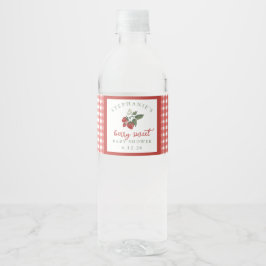 Personalized Berry Sweet Baby Shower Bottle Label Waterfles Etiket