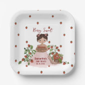 Personalized Berry Sweet Baby Shower Disposable  Papieren Bordje (Voorkant)