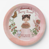 Personalized Berry Sweet Baby Shower Paper Plates Papieren Bordje (Voorkant)
