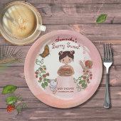 Personalized Berry Sweet Baby Shower Paper Plates Papieren Bordje