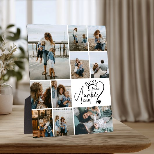 Personalized Best Aunt Photo Collage Fotoplaat