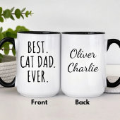 Personalized Best Cat Dad Ever  Mok