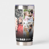 Personalized Best Dad Ever 8 Photo Collage Father Geïsoleerde Drinkbeker (Voorkant)
