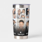 Personalized Best Dad Ever 8 Photo Collage Father Geïsoleerde Drinkbeker (Links)