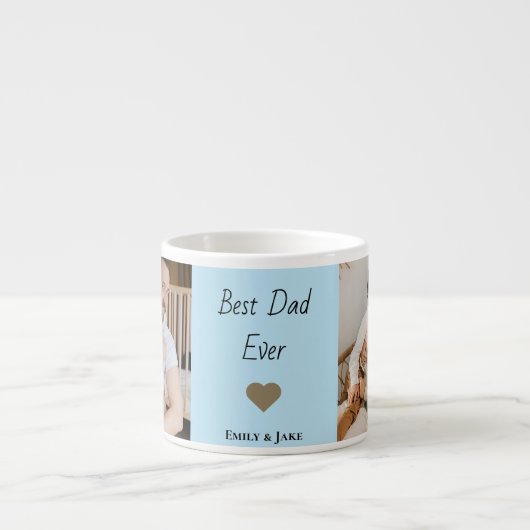 Personalized Best Dad Ever Espresso Mug Kids Names Espresso Kop (Voorkant)