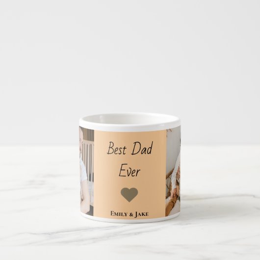 Personalized Best Dad Ever Espresso Mug Kids Names Espresso Kop (Voorkant)