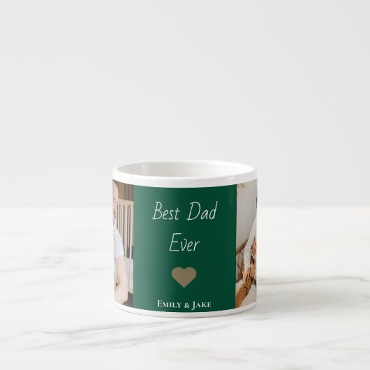 Personalized Best Dad Ever Espresso Mug Kids Names Espresso Kop (Voorkant)