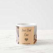 Personalized Best Dad Ever Espresso Mug Kids Names Kop (Voorkant)