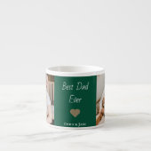 Personalized Best Dad Ever Espresso Mug Kids Names Kop (Voorkant)