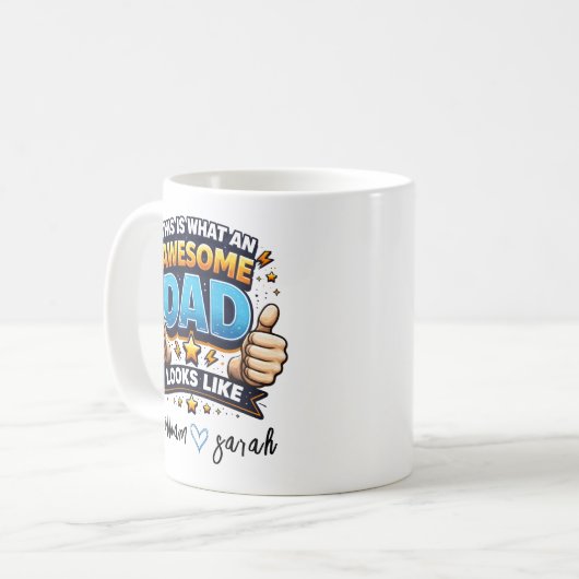 Personalized Best Daddy Ever | Custom Father’s Day Koffiemok (Voorkant links)