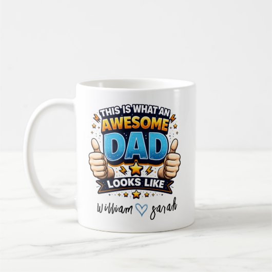 Personalized Best Daddy Ever | Custom Father’s Day Koffiemok (Links)