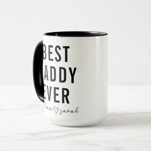 Personalized Best Daddy Ever | Custom Father’s Day Mok (Voorkant links)