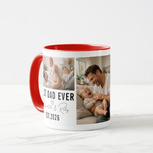 Personalized BEST DADDY Photo|Custom Father’s Day Mok (Voorkant links)