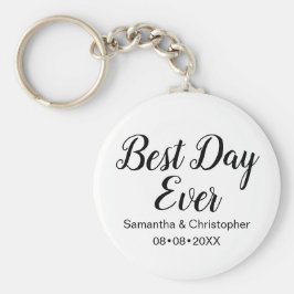 Personalized Best Day Ever Wedding Sleutelhanger