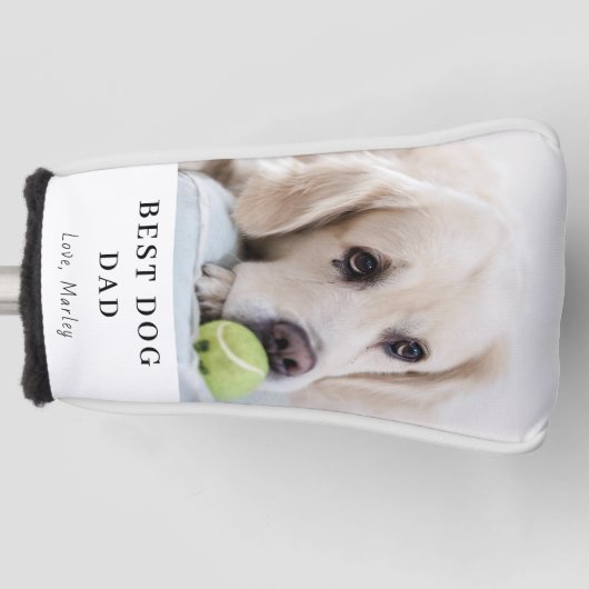 Personalized Best Dog Dad Custom Photo Golfheadcover (Voorkant)