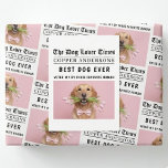 Personalized “Best Dog Ever” Dog Newspaper Briefkaart<br><div class="desc">Celebrate your furry best friend with this personalized “Best Dog Ever” newspaper-style postcard. Designed like a playful dog lover headline, this custom postcard features your dog’s photo, name, and a fun “voted #1” message that’s guaranteed to make pet parents smile. Perfect for mailing, gifting, or displaying, this postcard is a...</div>