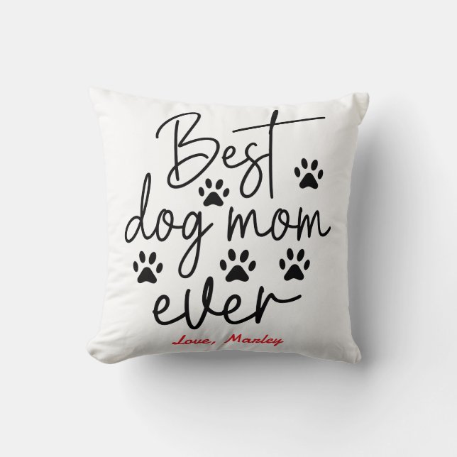 Personalized Best Dog Mom 2 Photo | Mother’s Day Kussen (Voorkant)