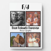 Personalized Best friends forever 4 foto collage Fotoplaat (voorkant)