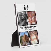 Personalized Best friends forever 4 foto collage Fotoplaat (Zijkant)