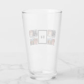 Personalized Best friends forever 4 foto collage Glas (Achterkant)