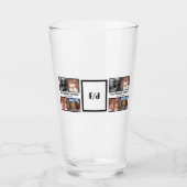 Personalized Best friends forever 4 foto collage Glas (Voorkant)