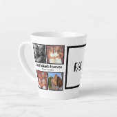 Personalized Best friends forever 4 foto collage Latte Mok (Linkerhoek)