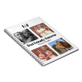 Personalized Best friends forever 4 foto collage Notitieboek (Rechterzijde)