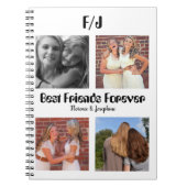 Personalized Best friends forever 4 foto collage Notitieboek (Voorkant)
