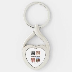 Personalized Best friends forever 4 foto collage Sleutelhanger