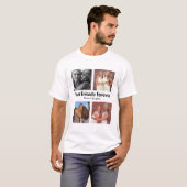 Personalized Best friends forever 4 foto collage T-shirt (Voorkant volledig)