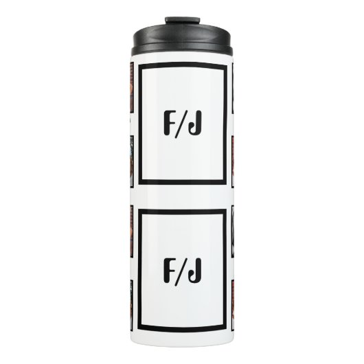 Personalized Best friends forever 4 foto collage Thermosbeker (Voorkant)