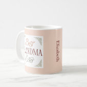 Personalized Best Grandma Ever Koffiemok (Voorkant links)