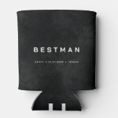 Personalized Best Man Black Custom Name, Date & L Blikjeskoeler (Achterkant)