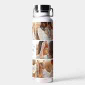 Personalized Best Mom Ever 8-Photo Collage Elegant Waterfles (Achterkant)