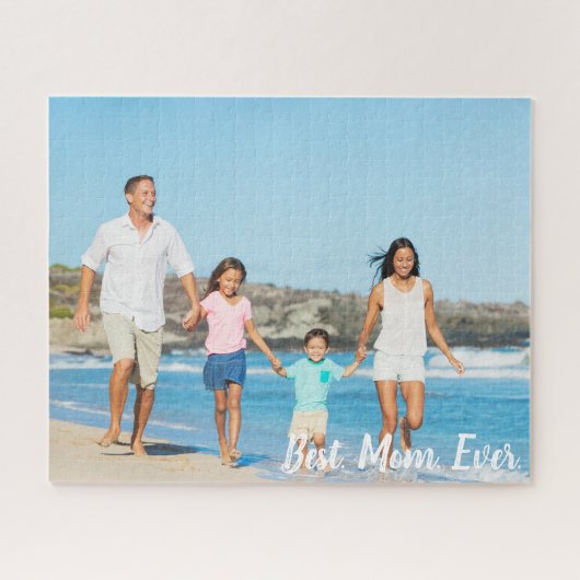 Personalized Best Mom Ever Custom Family Photo Legpuzzel (Horizontaal)