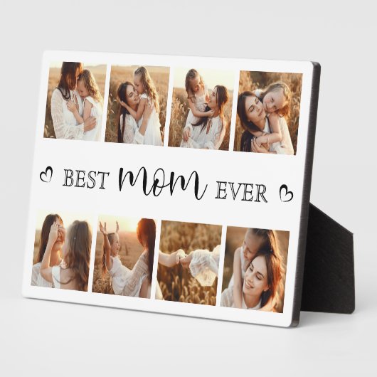Personalized Best Mom Ever Family Photo Collage Fotoplaat (Zijkant)