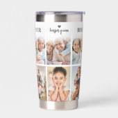 Personalized Best Mom Photo Collage Mother Geïsoleerde Drinkbeker (Links)