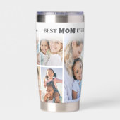 Personalized Best Mom Photo Collage Mother Geïsoleerde Drinkbeker (Achterkant)