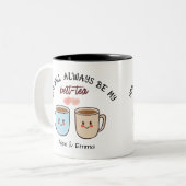 Personalized Best-Tea Couple   Tweekleurige Koffiemok (Voorkant links)