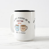 Personalized Best-Tea Couple   Tweekleurige Koffiemok (Voorkant links)