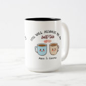 Personalized Best-Tea Couple   Tweekleurige Koffiemok (Voorkant rechts)