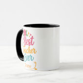 Personalized Best Teacher Ever Name Mug Mok (Voorkant links)