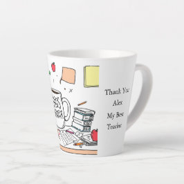 Personalized Best Teacher Thank You Gift Coffee Latte Mok