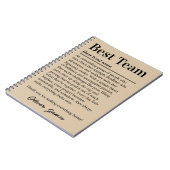 Personalized Best Team Appreciation Corporate Gift Notitieboek (Linkerzijde)