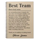 Personalized Best Team Appreciation Corporate Gift Notitieboek (Voorkant)