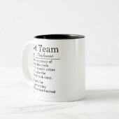Personalized Best Team Definition Tweekleurige Koffiemok (Voorkant links)