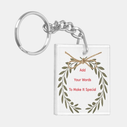Personalized “Best Wishes” Acrylic Keychain (Voorkant Links)