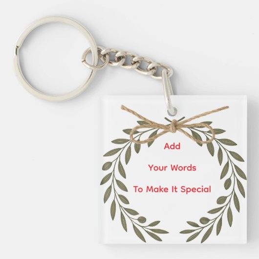 Personalized “Best Wishes” Acrylic Keychain (Voorkant)